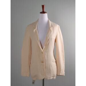 DES PETITS HAUTS $165 Metallic Striped Keita Cotton Jacket Top Size 0 US XS